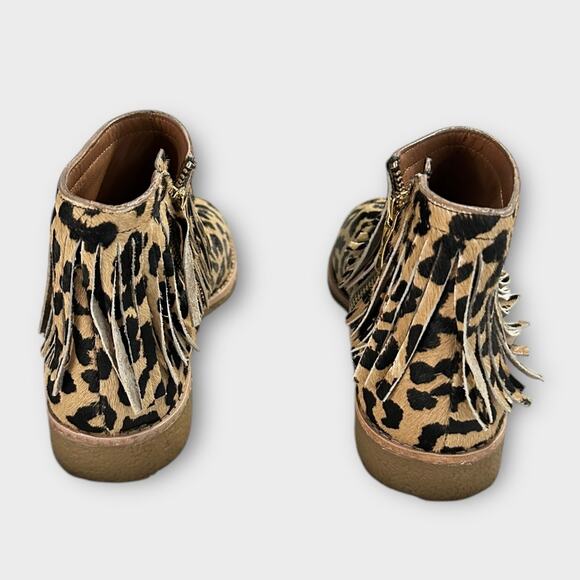 Kate Spade Betsie Booties Women's 6M Leopard Print Fringe Ankle Zipper - Picture 3 of 9
